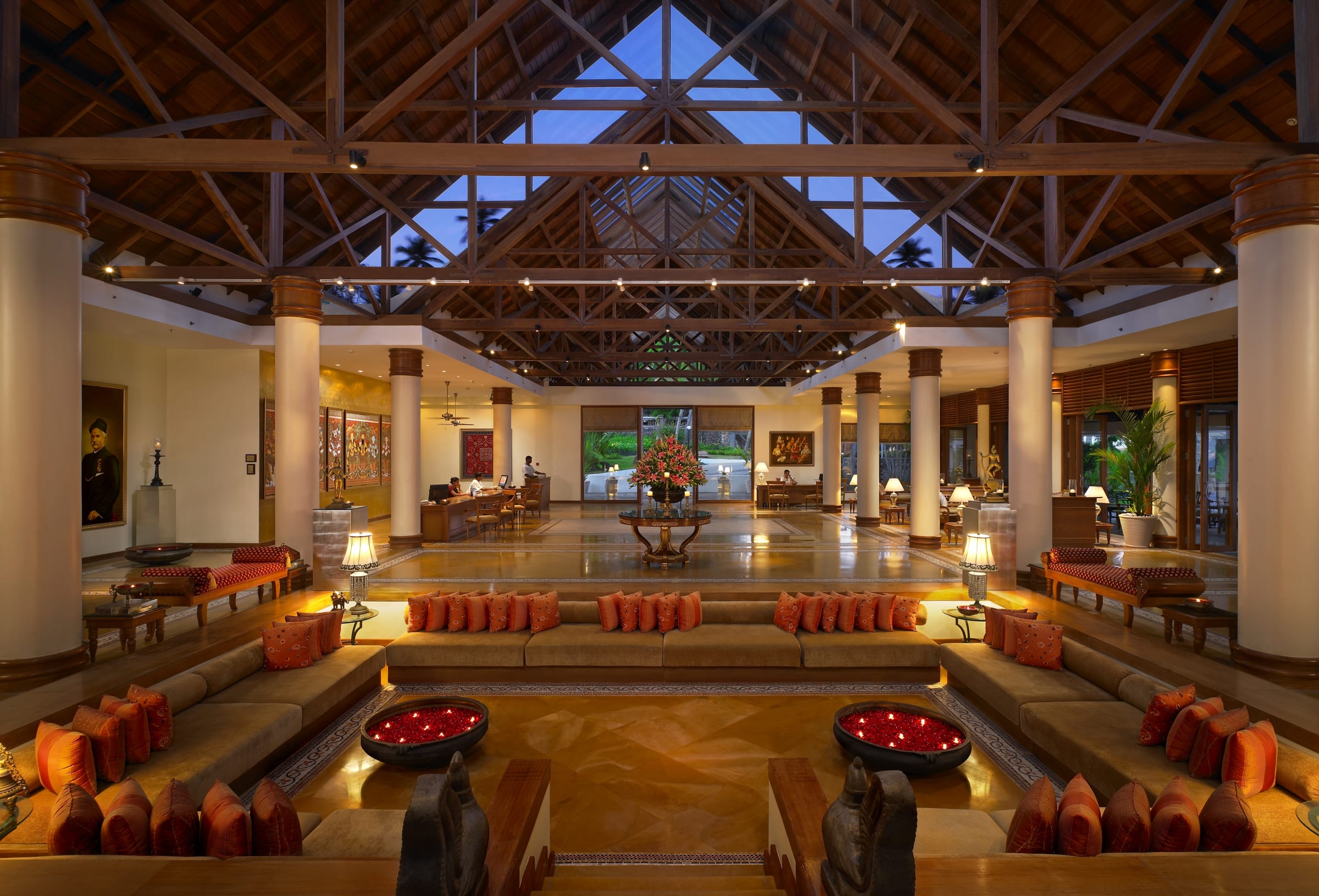 Resort lobby welcome