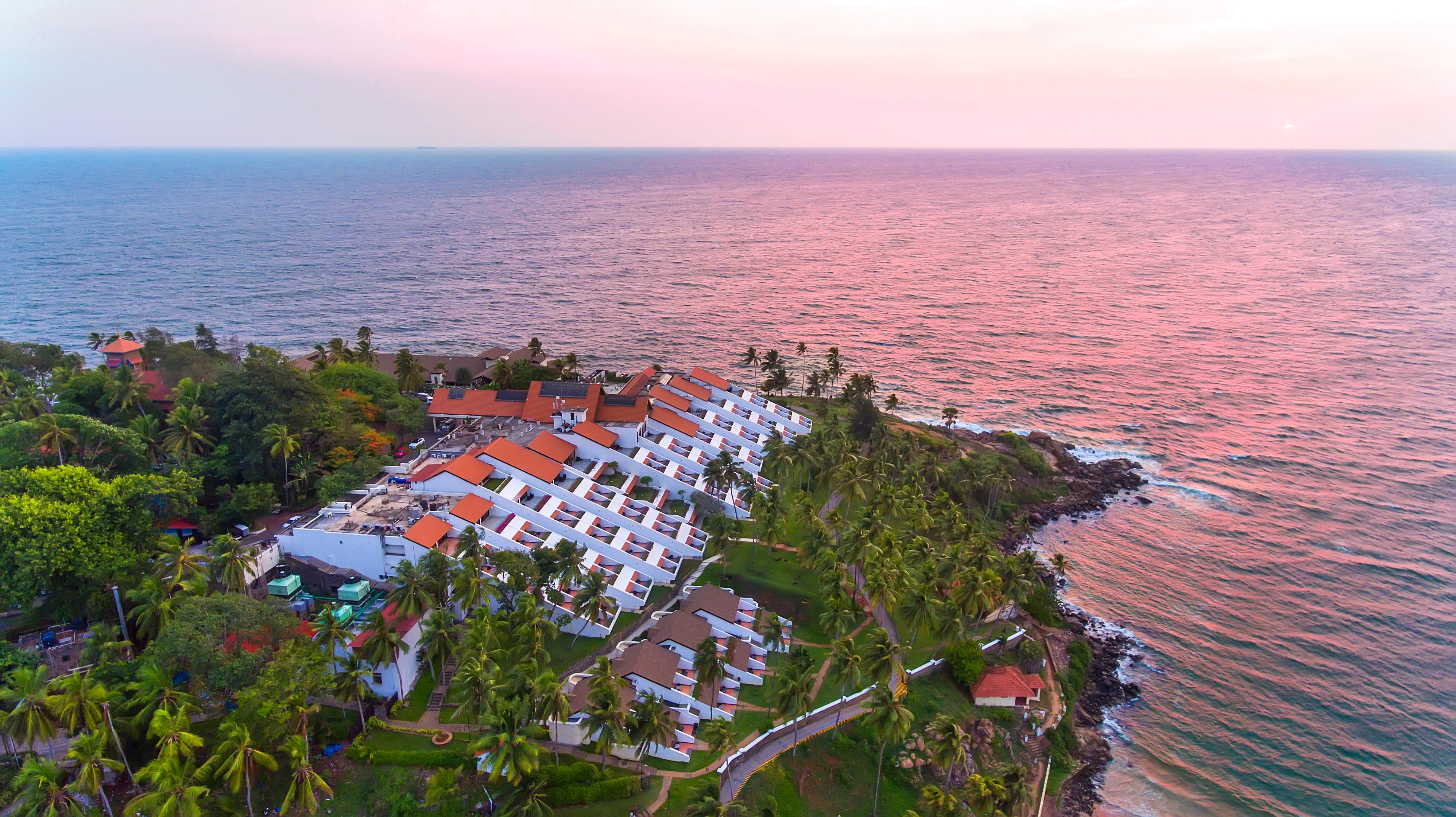 Leela Raviz Kovalam — clifftop view over the Arabian Sea